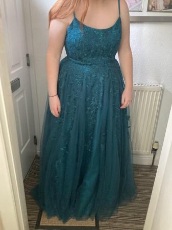 Image 4 of Emerald green prom dress size L