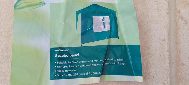Image 1 of Gazebo and side panel and outside lights