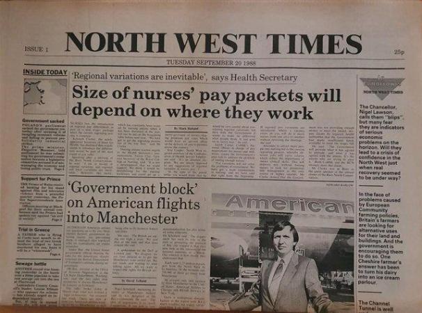 Image 1 of North West Times first issue 1988