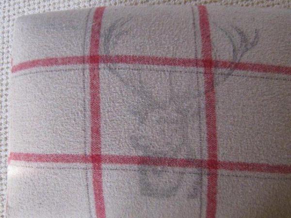 Image 1 of Footstool in a chequered cloth
