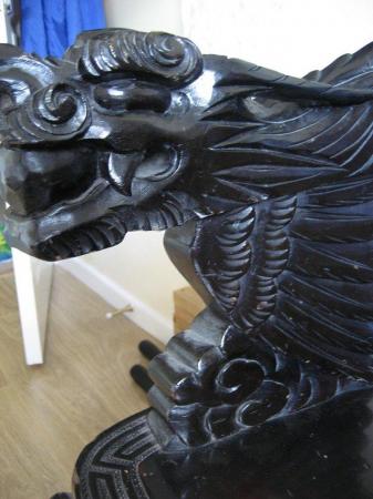 Image 15 of ANTIQUE Chinese Emperor Dragons Throne Chair c1875