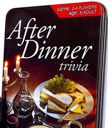 Image 2 of UNUSED FAMILY GAME - AFTER DINNER TRIVIA in a TIN