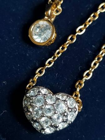 Image 1 of Swarovski Swan Crystal Heart Necklace