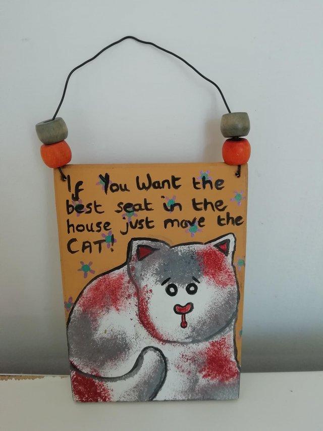 Preview of the first image of Best Seat in the House Cat Wall Hanging.