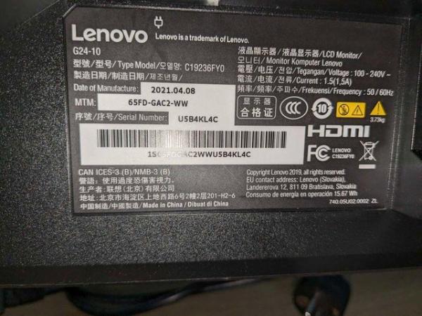 Image 1 of Lenovo G24-10 144Hz Monitor