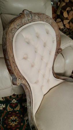 Image 7 of Vintage / Antique Cream Bedroom / Nursing Chair, Button Back