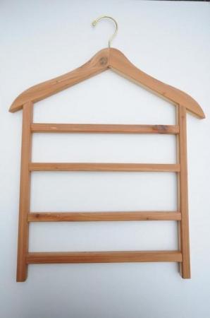 Image 2 of Wooden Clothes Storage Ladder Space Saving Design Classic
