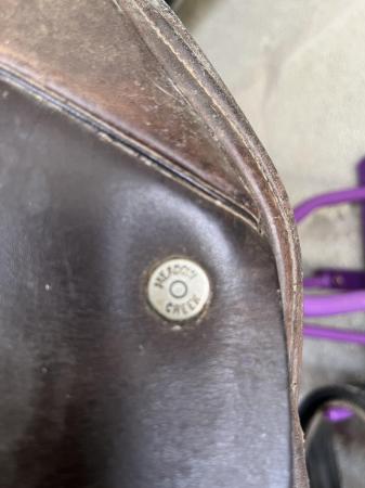 Image 1 of Meadow Creek English brown leather saddle