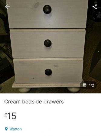 Image 1 of For sale bedside drawers