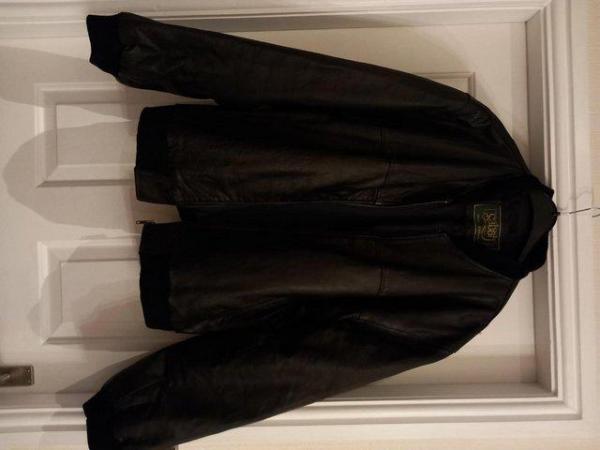 Image 3 of Mens Leather bomber jacket Sabah label
