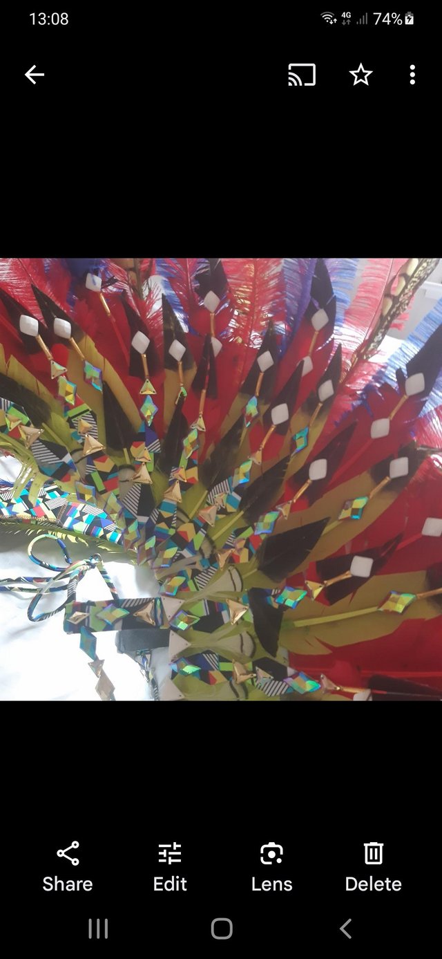 Preview of the first image of Cheroke head dress in stunning colours.