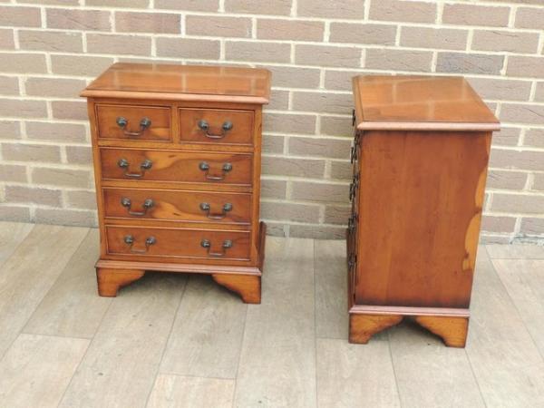 Image 15 of Pair of Burr Bedside Tables (UK Delivery)