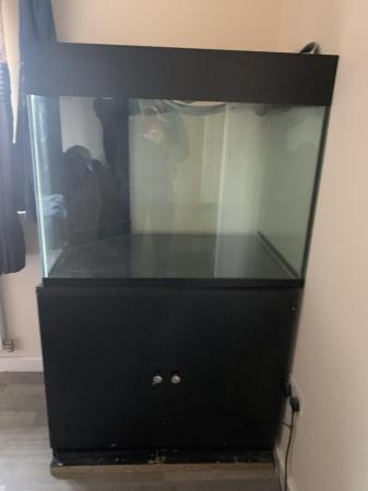 Image 1 of 400 ltr waterfall tank and sump with cabinet