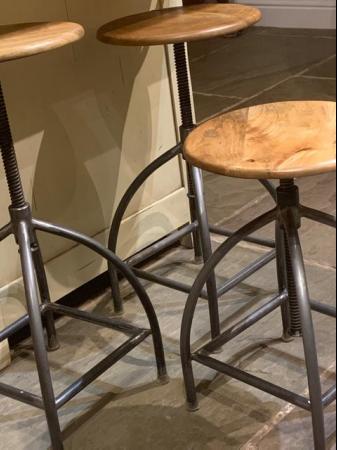 Image 1 of Cox and cox industrial twist counter/table stools