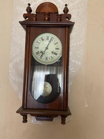 Image 2 of Antique Reproduction pendulum wind up clock