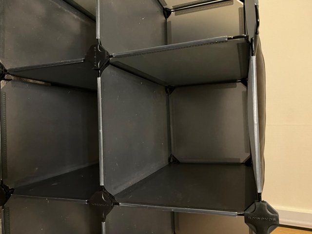 Preview of the first image of Shoe storage boxes connect together.