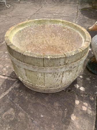 Image 2 of Large, heavy Willow Stone plant pot