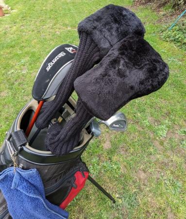 Image 3 of Golf Clubs (LEFT HANDED) Bag and Trolley Stand