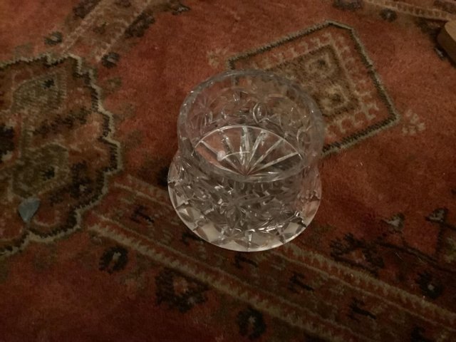 Preview of the first image of Cut glass bottle coaster.