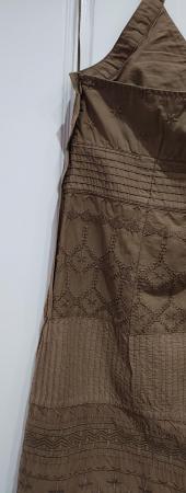 Image 14 of New NEXT Brown Halter Dress Size 12