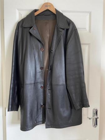 Image 1 of 3/4 Length Men's Leather Coat