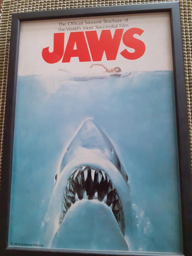 Preview of the first image of Jaws 1975 Original Film Book Framed.
