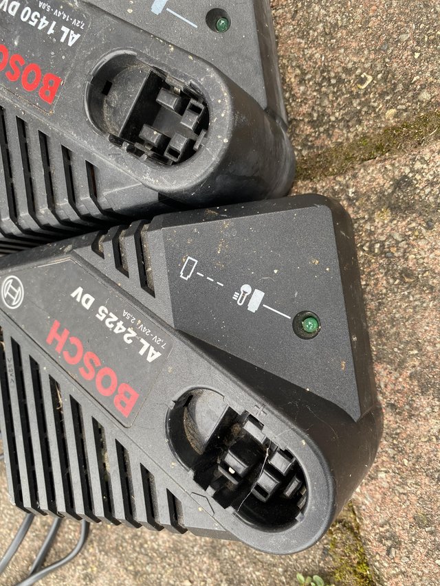 Preview of the first image of Two Bosch battery charges.