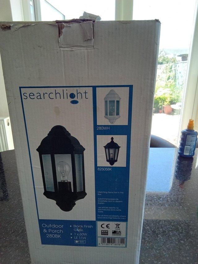 Preview of the first image of Searchlight outdoor lighting, wall/ fence mounted.