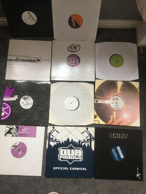 Preview of the first image of Collection of 12" white label/promo singles.