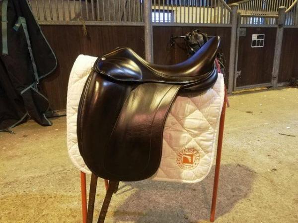 Image 1 of Luc childric brown dressage saddle