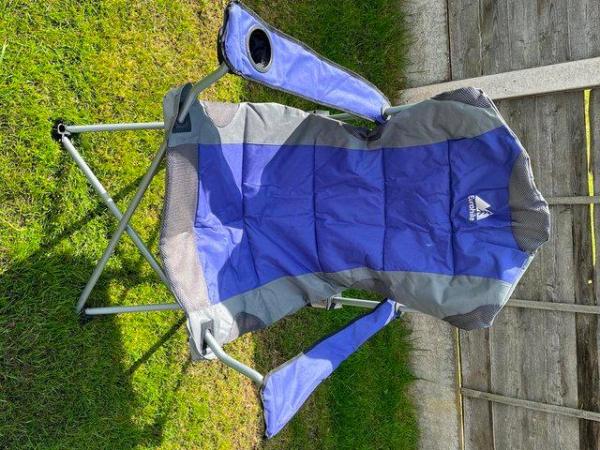 Image 1 of Blue EuroHike Deluxe Foldable Chair
