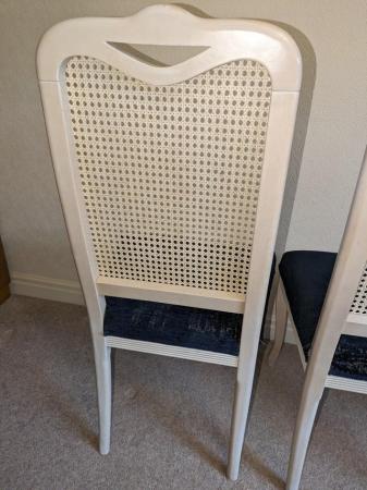 Image 15 of 6 Retro Vintage Dining Chairs With Rattan Backs