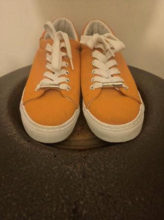 Image 3 of New Look orange canvas shoes size 7