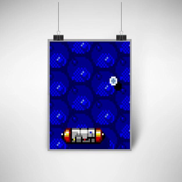 Preview of the first image of Arkanoid Retro Gaming - A4 Pixel Art Print.