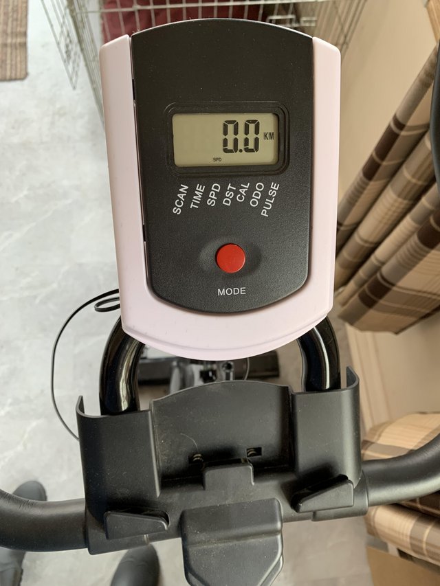 Preview of the first image of Spin bike with LCD display and mat.