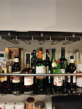 Image 2 of Black Glass Shelving Unit and Bar
