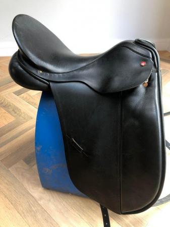 Image 2 of Albion SLK dressage saddle 171/2 inch MW fit