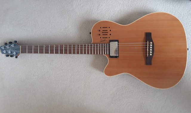 Image 1 of Lefthanded Godin A6 Ultra Electro Acoustic Guitar.