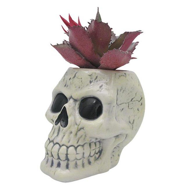 Preview of the first image of Shaped Ceramic Garden Planter/Plant Pot - Ancient Skull..