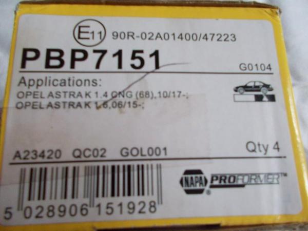 Image 3 of Vauxhall Astra brake pads new and sealed £10