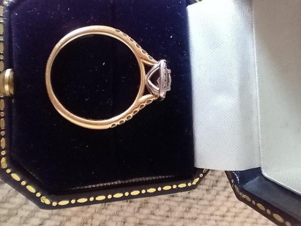 Image 3 of Diamond engagement ring 0.3 carat diamond, 18k gold band