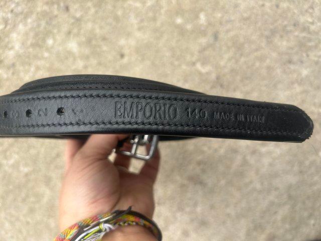 Preview of the first image of Excellent condition Equipe Emporio 140cm stirrup leathers.