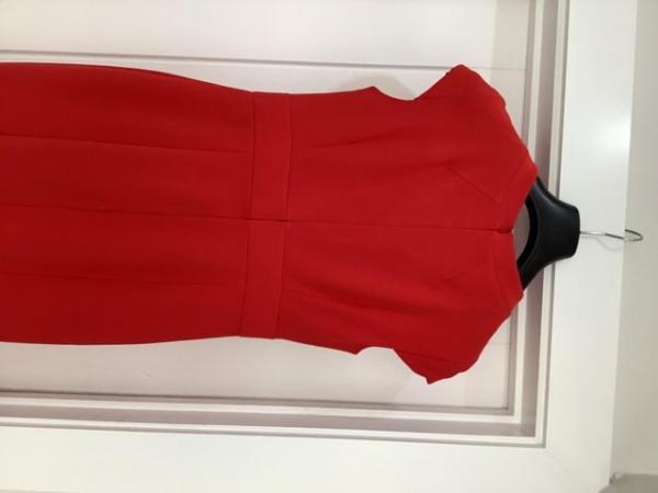 Image 2 of Bright red fitted Karen millen dress size 12