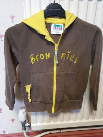 Image 3 of Brownie uniform yellow and brown hoodie.