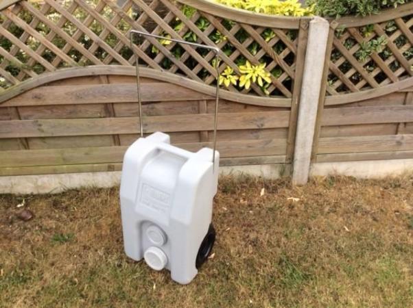 Image 1 of Camper grey wastewater roll tank-carrier 23ltr with wheels