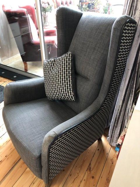 Preview of the first image of arm chair with matching cushion.