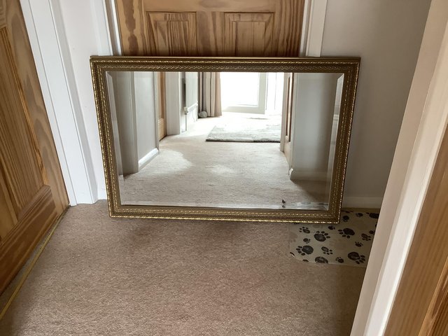 Preview of the first image of ORNATE GILT FRAMED WALL MIRROR.
