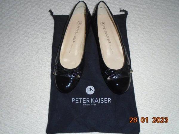 Image 1 of Peter Kaiser Brand New Black Leather & Patent Ballet Pumps