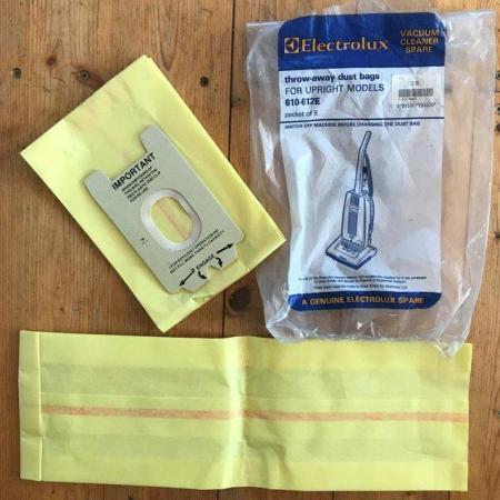 Image 2 of 2 genuine Electrolux upright vacuum cleaner bags 610-612E.