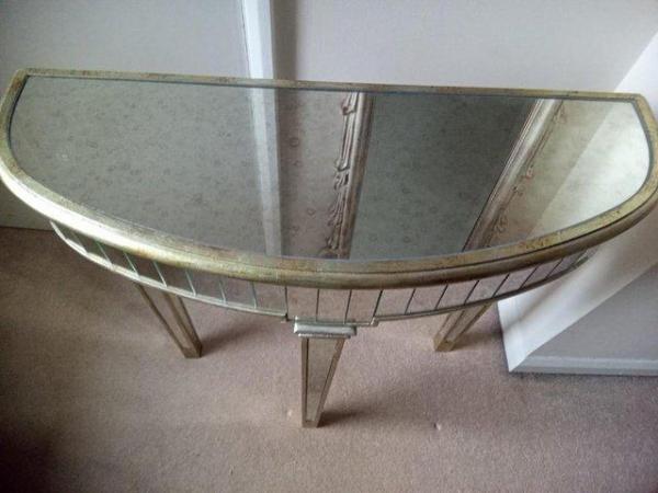 Image 2 of Mirrored hall table as pictured